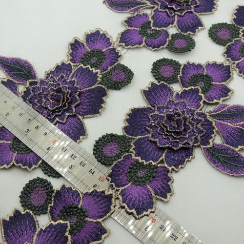 قرمز نوار گیپور گل برجسته خرید و قیمت رنگ1