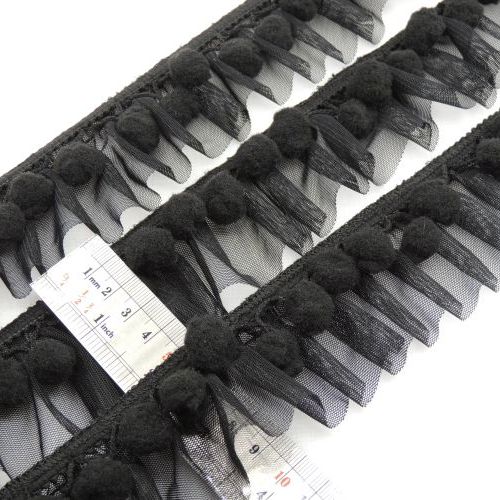 کاربنی  تور پلیسه پوم پوم دار خرید و قیمت رنگ6