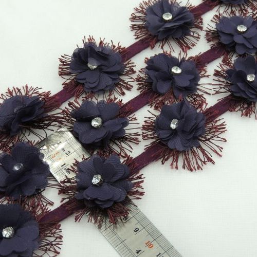 سبز روشن نوار نگین و گل مژه‌دار خرید و قیمت رنگ2