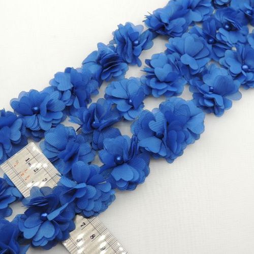 سفید نوار گل متری حریر مروارید کوچک خرید و قیمت رنگ4