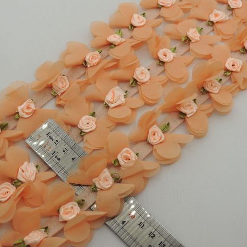 فیروزه ای نوار پاپیون شکوفه‌دار  خرید و قیمت رنگ3