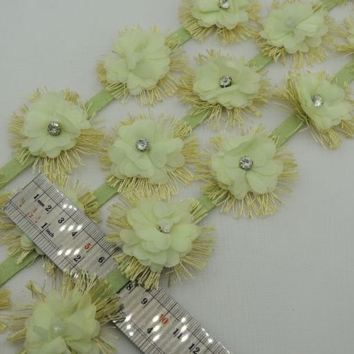 کاربنی نوار گل تزئینی و نگین لباس خرید و قیمت رنگ1