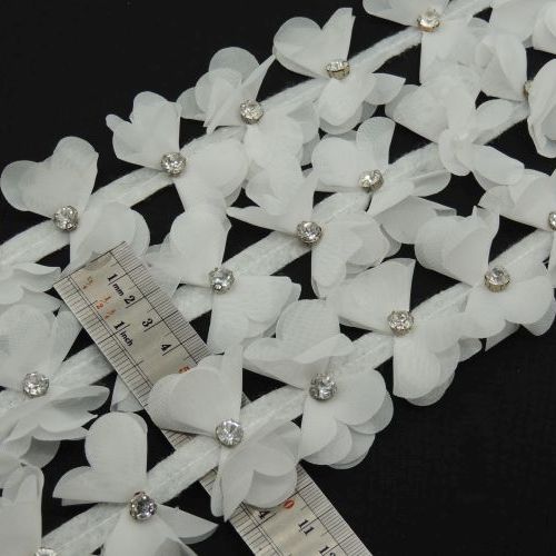 بادمجانی نوار گل متری پاپیون کریستال خرید و قیمت رنگ2