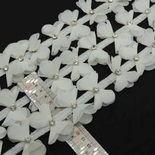 بادمجانی نوار گل متری پاپیون کریستال خرید و قیمت رنگ3