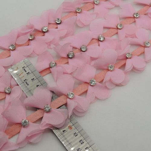 بادمجانی نوار گل متری پاپیون کریستال خرید و قیمت رنگ11