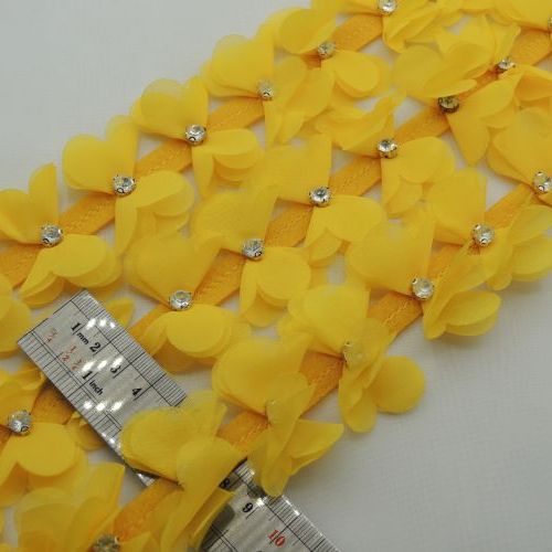 بادمجانی نوار گل متری پاپیون کریستال خرید و قیمت رنگ1