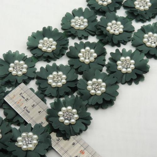 یاسی نوار گل متری نگین و مروارید خرید و قیمت رنگ14