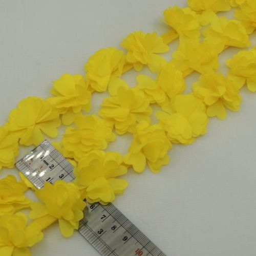 لیمویی نوار گل متری ساتن کوچک خرید و قیمت رنگ17