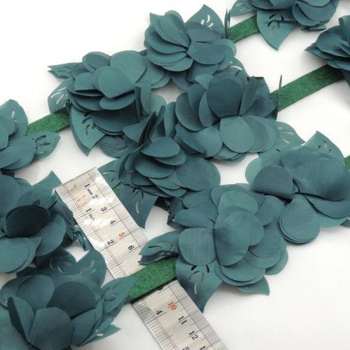 سرمه ای نوار گل متری گلبرگ ساتن بزرگ خرید و قیمت رنگ19