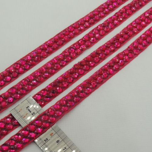 طلایی نوار نگین متری دو ردیفه گرد خرید و قیمت رنگ3