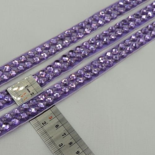 تصویر نوار سنگدوزی گرد دو ردیفه