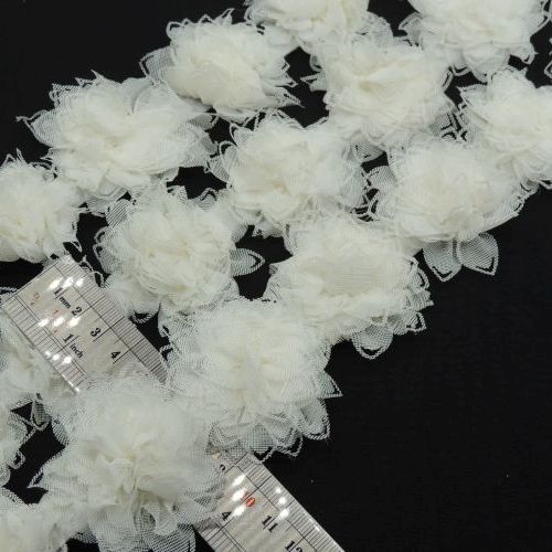 گلبهی تیره نوار گل متری توری تزئینی خرید و قیمت رنگ15