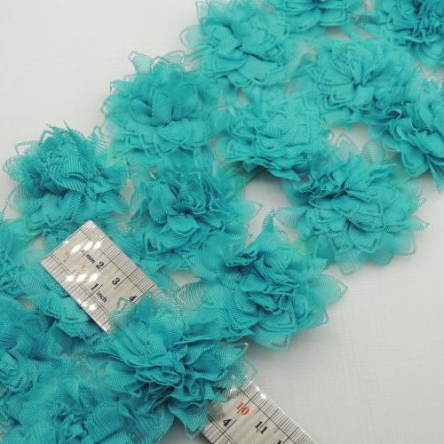 گلبهی تیره نوار گل متری توری تزئینی خرید و قیمت رنگ17