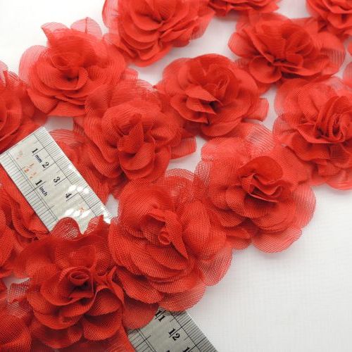 زرشکی نوار گل متری رز توری خرید و قیمت رنگ11