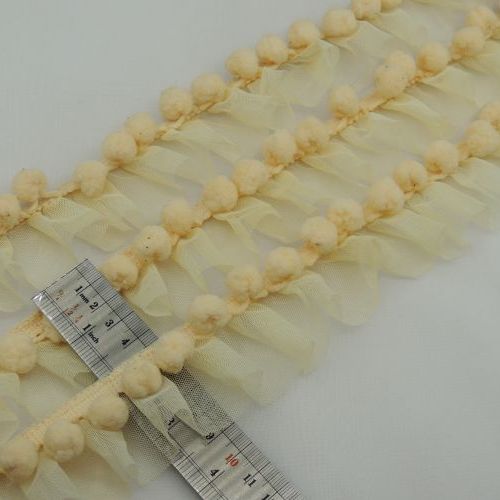 کاربنی  تور پلیسه پوم پوم دار خرید و قیمت رنگ7