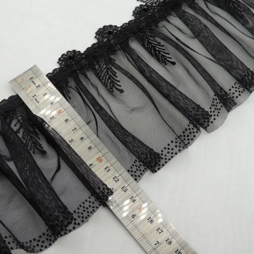 پلیسه گیپورآویز پهن تور نگینی