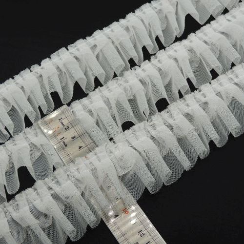 مشکی نوار پلیسه دوطبقه تور هلالی خرید و قیمت رنگ2