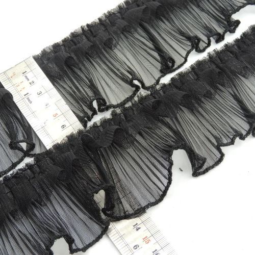 مشکی پلیسه دوطبقه تورچین دار خرید و قیمت