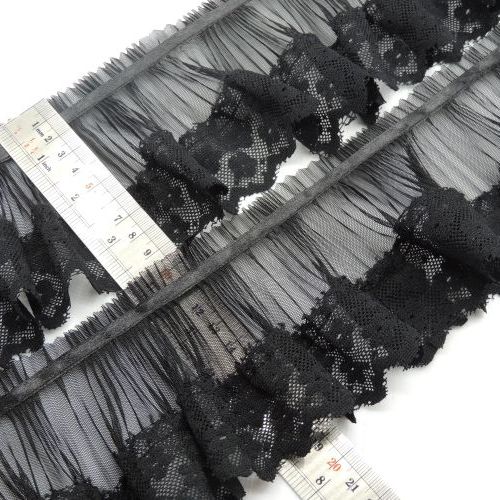 پلیسه گیپور گل5پر لبه روبان