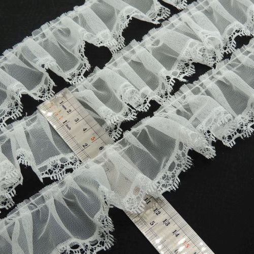 مشکی پلیسه گیپور مژه ای ساده خرید و قیمت رنگ2