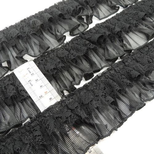 تصویر تور پلیسه کتنی دانتل‌دار