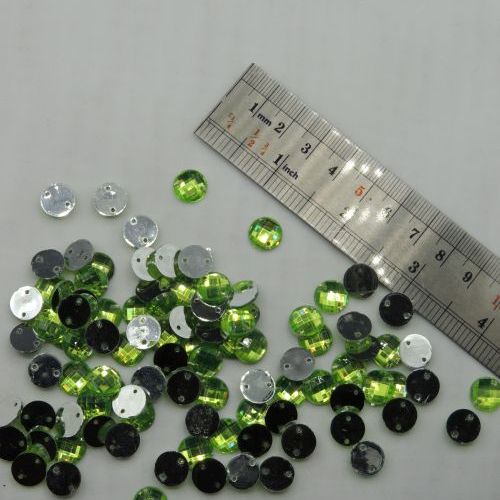 سنگ دوختنی تزئینی گرد شطرنجی سایز 2