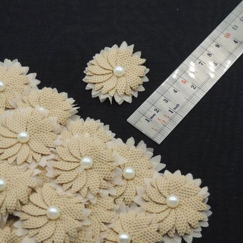 نسکافه ای تیره گل پارچه‌ای لباس خورشیدی مرواریدی خرید و قیمت رنگ1