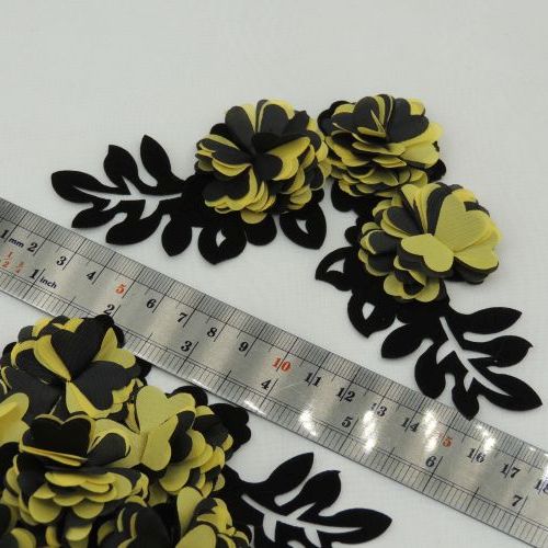 نباتی گل پارچه‌ای برجسته سه‌تایی خرید و قیمت رنگ9