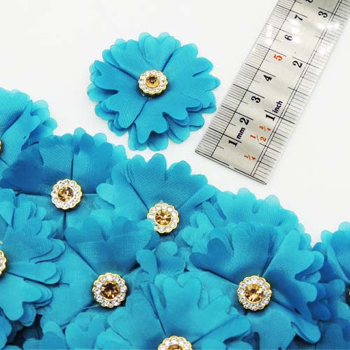 خردلی روشن گل پارچه‌ای برجسته حریری کریستالی خرید و قیمت رنگ10