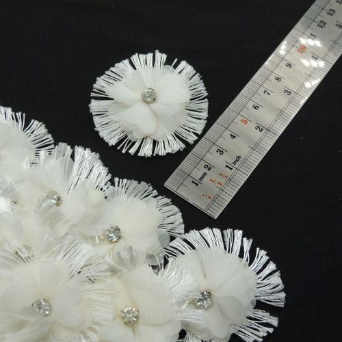 کاربنی گل تزئینی لباس مدل مژه نگینی خرید و قیمت رنگ4