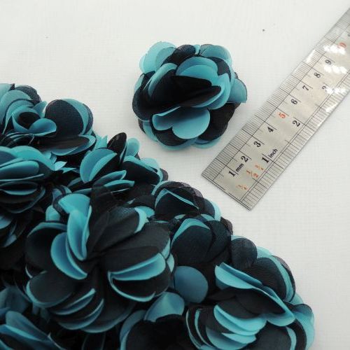 نسکافه ای گل پارچه‌ای برجسته ساتن دورنگ خرید و قیمت رنگ2