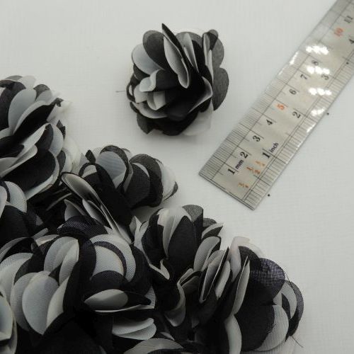 نسکافه ای گل پارچه‌ای برجسته ساتن دورنگ خرید و قیمت رنگ4