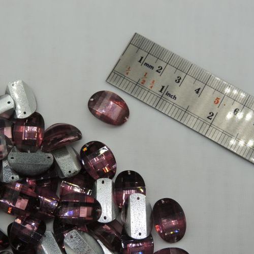 تصویر سنگ دوختنی رزینی بیضی محدب  سایز 4