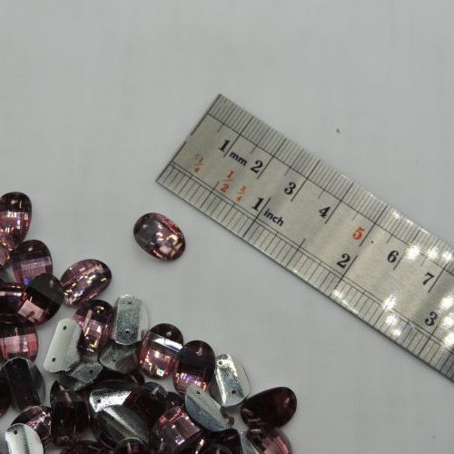 تصویر سنگ دوختنی رزینی بیضی محدب سایز دو 