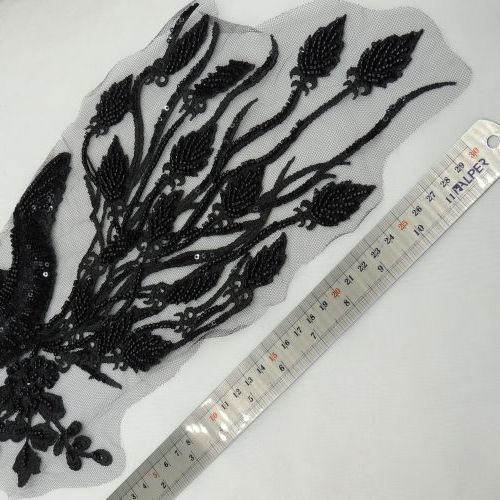 تصویر پنل گل برجسته پولک ومنجوق