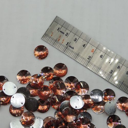 تصویر سنگ دوختنی تزئینی گرد کریستالی سایز3