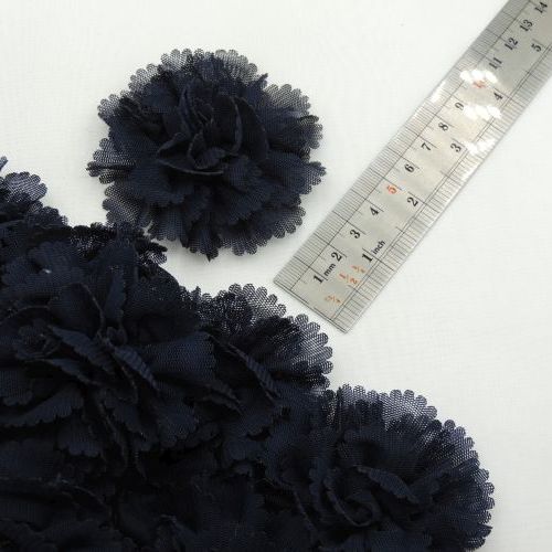 مشکی گل پارچه‌ای برجسته  توری لباس خرید و قیمت رنگ11