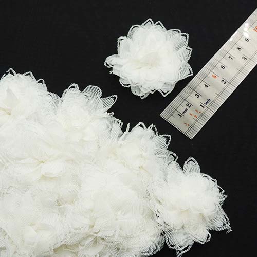 طوسی گل پارچه‌ای برجسته توری رز خرید و قیمت رنگ8