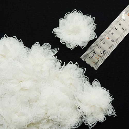 طوسی گل پارچه‌ای برجسته توری رز خرید و قیمت رنگ19