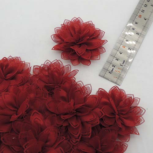 طوسی گل پارچه‌ای برجسته توری رز خرید و قیمت رنگ15