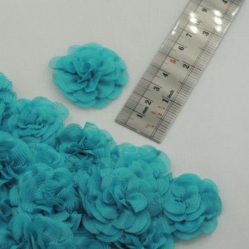 مشکی گل پارچه‌ای برجسته رز توری کوچک خرید و قیمت رنگ16