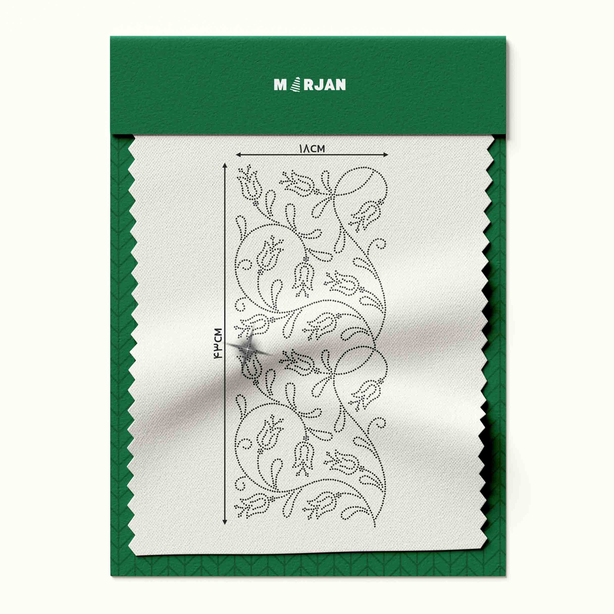 تصویر نگین حرارتی حاشیه لاله پیچ مشکی