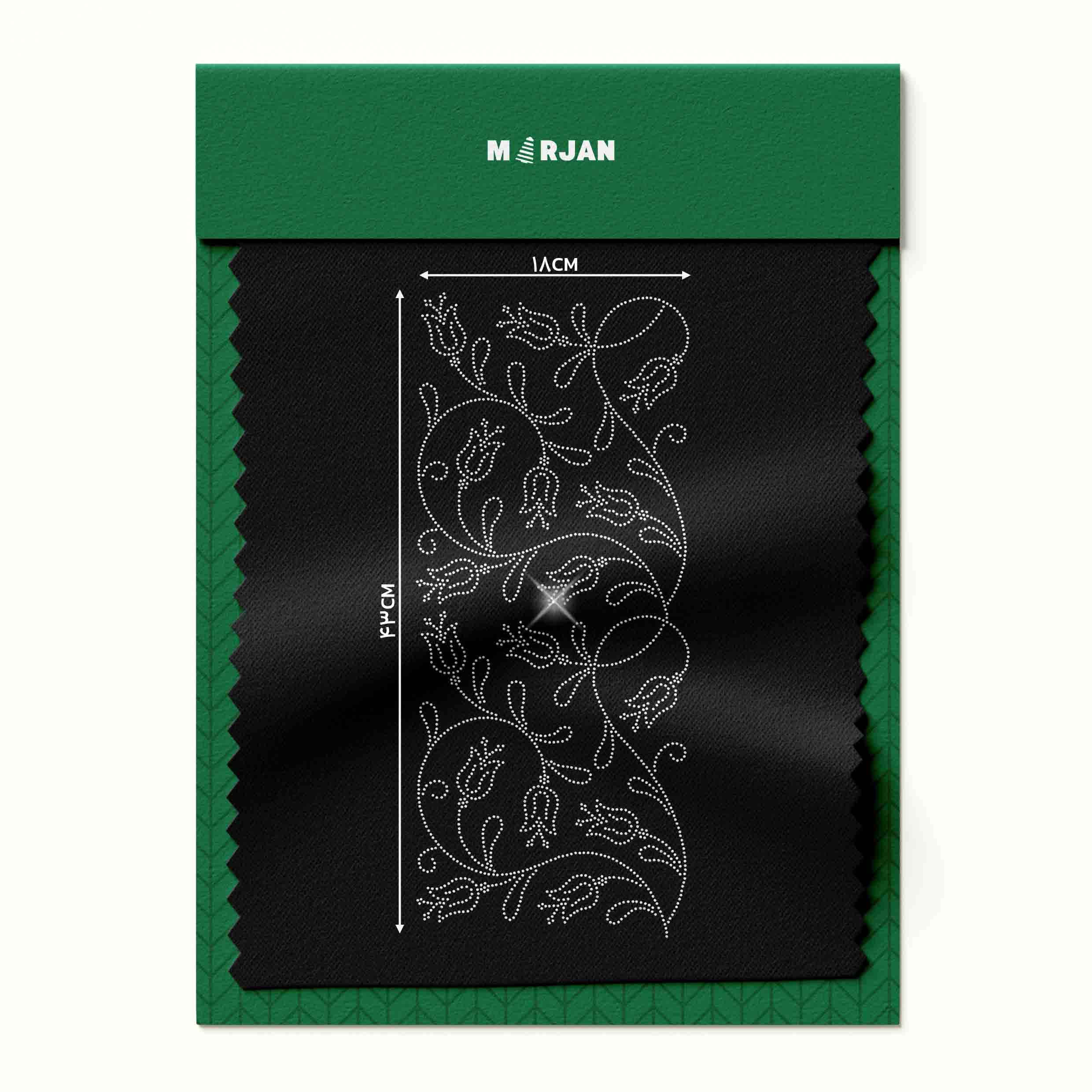 تصویر نگین حرارتی حاشیه لاله پیچ نقره‌ای