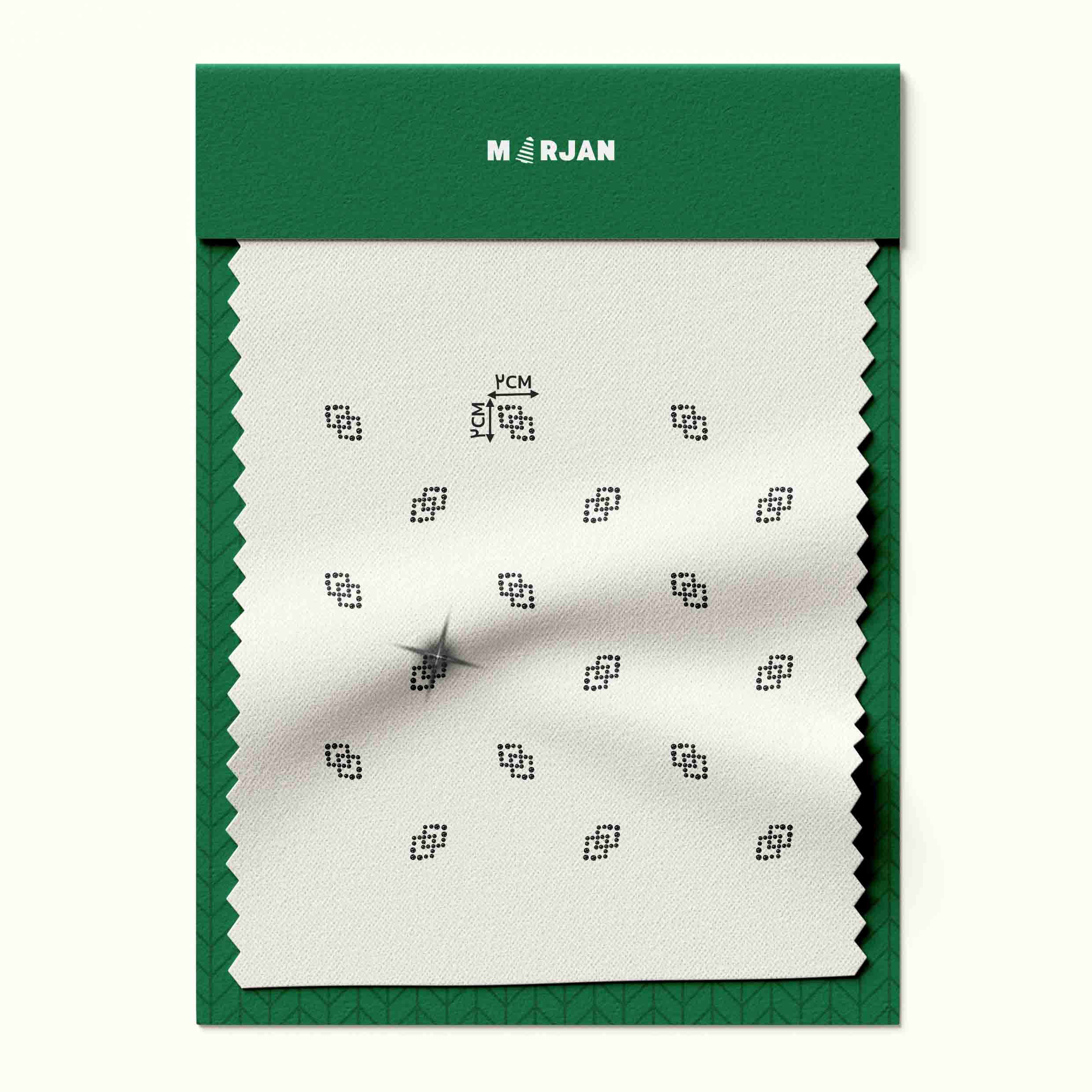 تصویر نگین حرارتی لوزی دوتایی مشکی