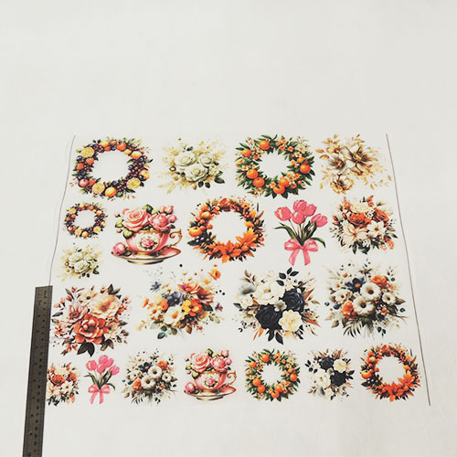 برچسب اتویی نیم متری گل