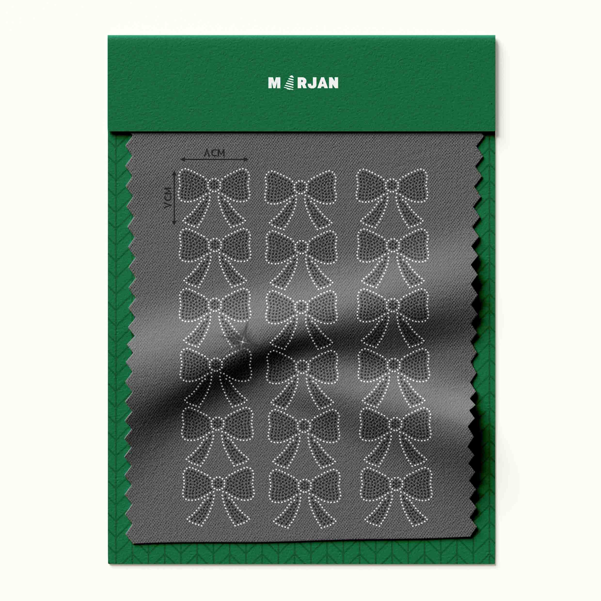 محصولات جدید خرازی مرجان نگین حرارتی پاپیون نقره‌ای مشکی