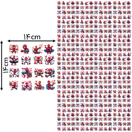 9 * 9 , سانتی‌متر دی تی اف یک متری مدل مرد عنکبوتی خرید و قیمت رنگ1