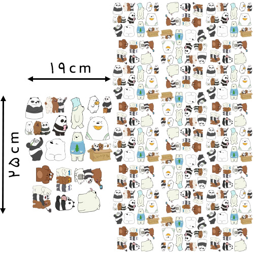 12 * 10 , سانتی‌متر دی تی اف یک متری مدل خرس‌های کله فندقی خرید و قیمت رنگ2