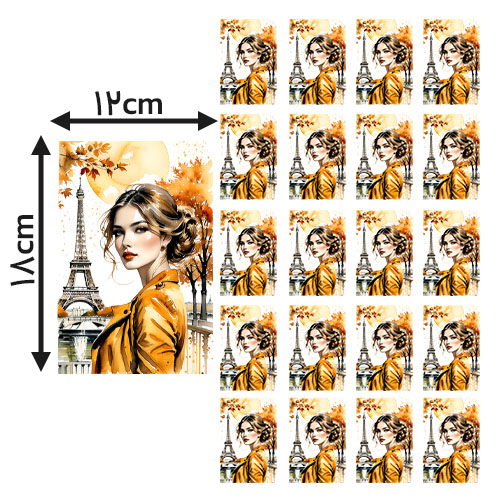 9 * 6 , سانتی‌متر دی تی اف یک متری مدل پاییز و فرانسه خرید و قیمت رنگ2