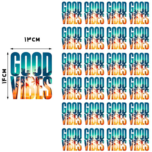 11 * 10 , سانتی‌متر دی تی اف یک متری  good vibes خرید و قیمت رنگ1